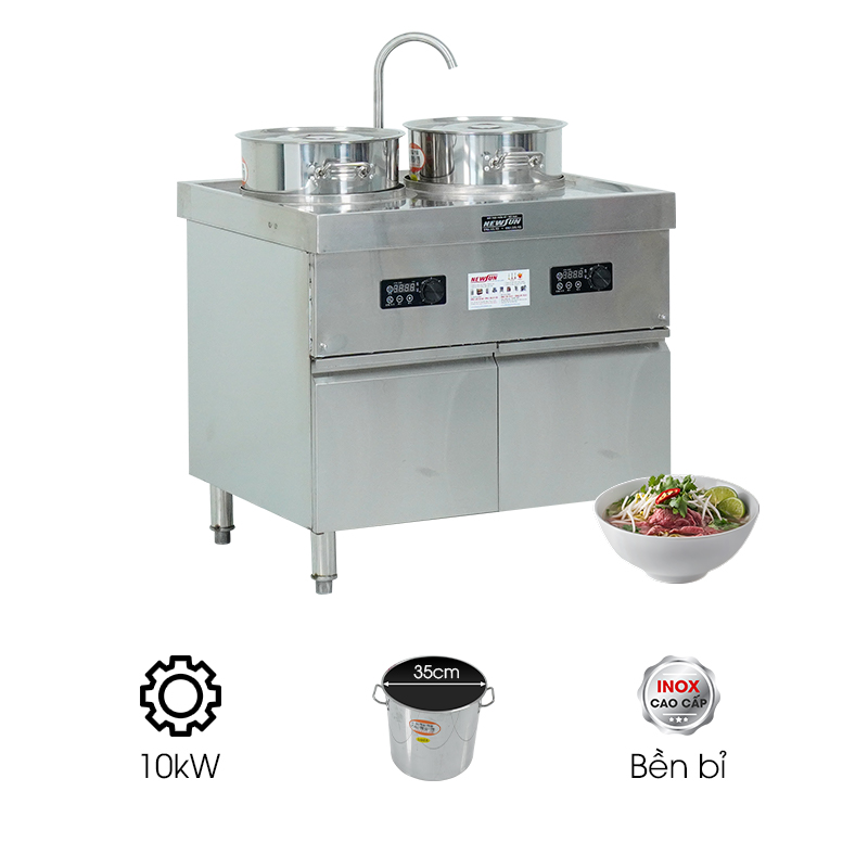 Bếp trụng mì tự động 6 hộc BTNP-6G BS